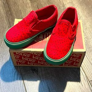 Red Green Black Watermelon Toddler Vans Sz 8.5